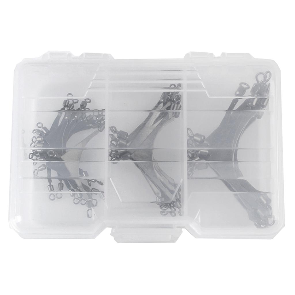 30pcs Fishing Accessories Barrel Swivels Fishing Line Rolling Snaps