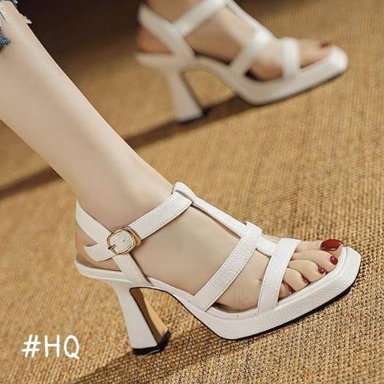 Sandal đế đúp da mềm cao gót 7cm - giày cao gót da mềm tôn dáng đế 7p - Xăng đan nữ da cao gót