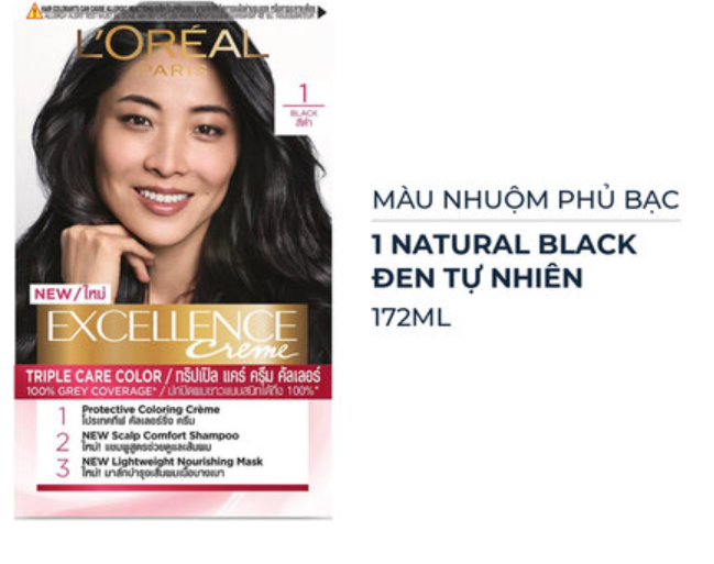 Kem Nhuộm L'Oreal Paris Dưỡng Tóc Phủ Bạc Excellence Crème 172ml