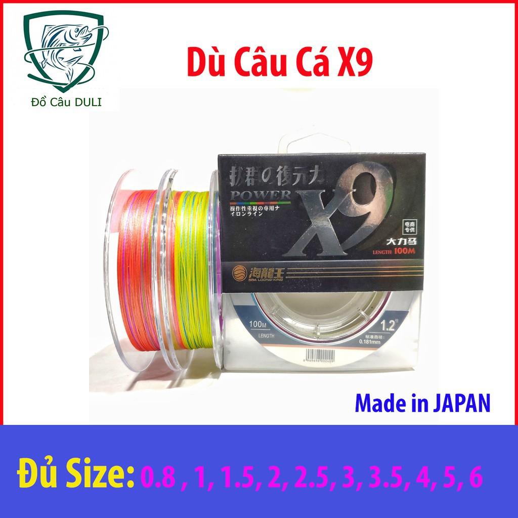 ( khuyến mại ) Dây Dù Câu Cá X9 7 Màu đủ size 100m siêu bền ( đại hạ giá )