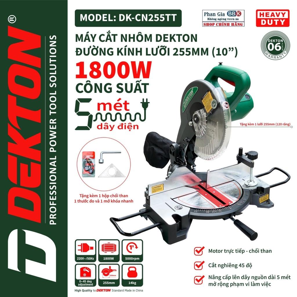 [chính hãƞg] Máy cắt nhôm trực tiếp DEKTON 1800W, Mô tơ 100% Dây đồng, Hàng cao cấp, Bảo hành 1 năm