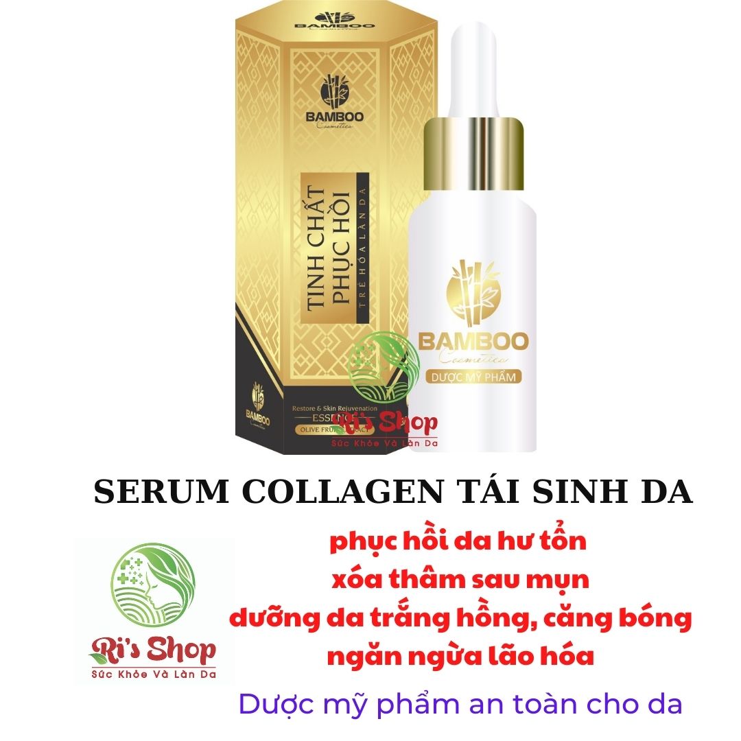 SERUM COLLAGEN TÁI SINH DA BAMBOO - CUNG CẤP ĐỘ ẨM, SE KHÍT LỖ CHÂN LÔNG, LÀM DA MỊN MÀNG CĂNG BÓNG