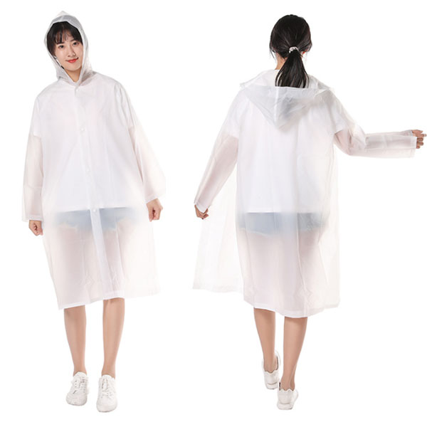 Áo Mưa Măng Tô Nhựa Dẻo Trắng Mờ 1m4 Siêu Nhẹ Tiện Dụng