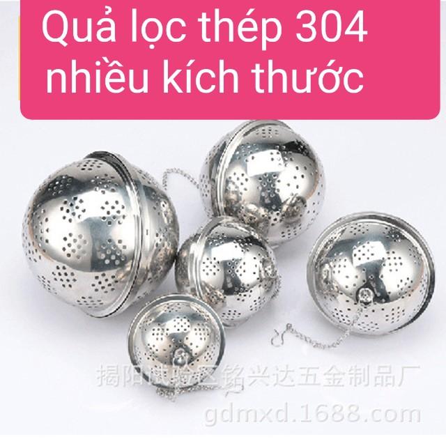 Quả Lọc Inox 304 Siêu Cao Cấp,  Lọc Trà Inox, Có Dây, Nhiều Kích Thước