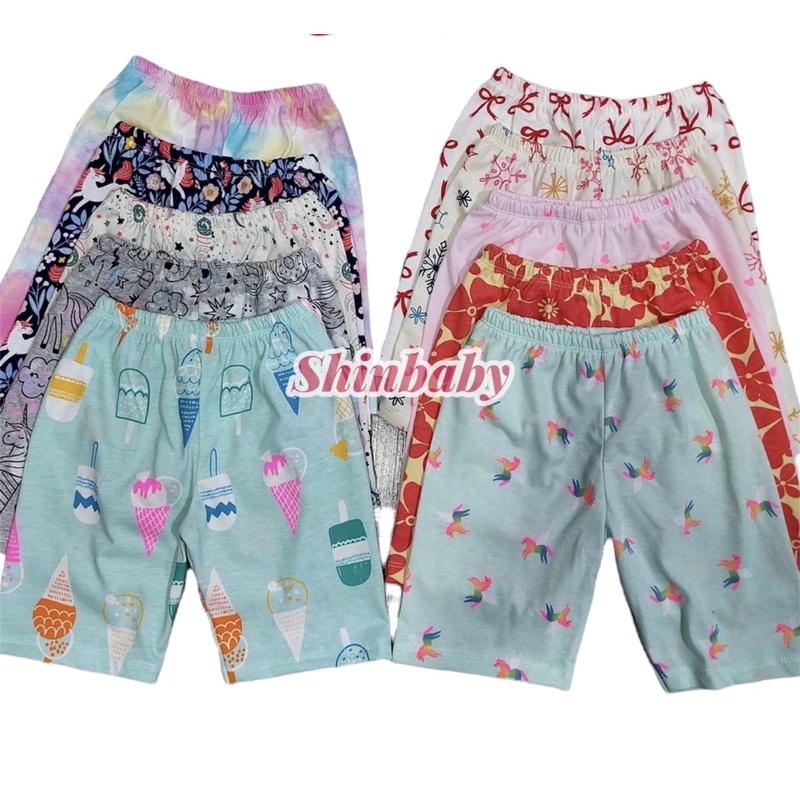 Set 10 quần lửng bé gái họa tiết xinh xắn chất vải cotton xuất xịn co giãn mềm mát