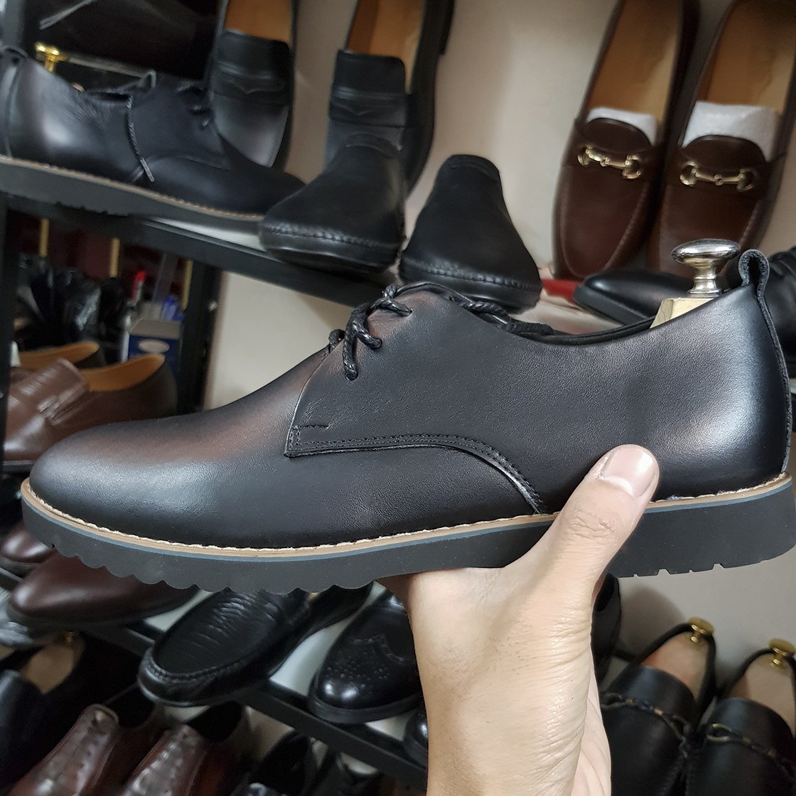 Giày Tây Nam , Da Bò , Buộc Dây - mã NA31