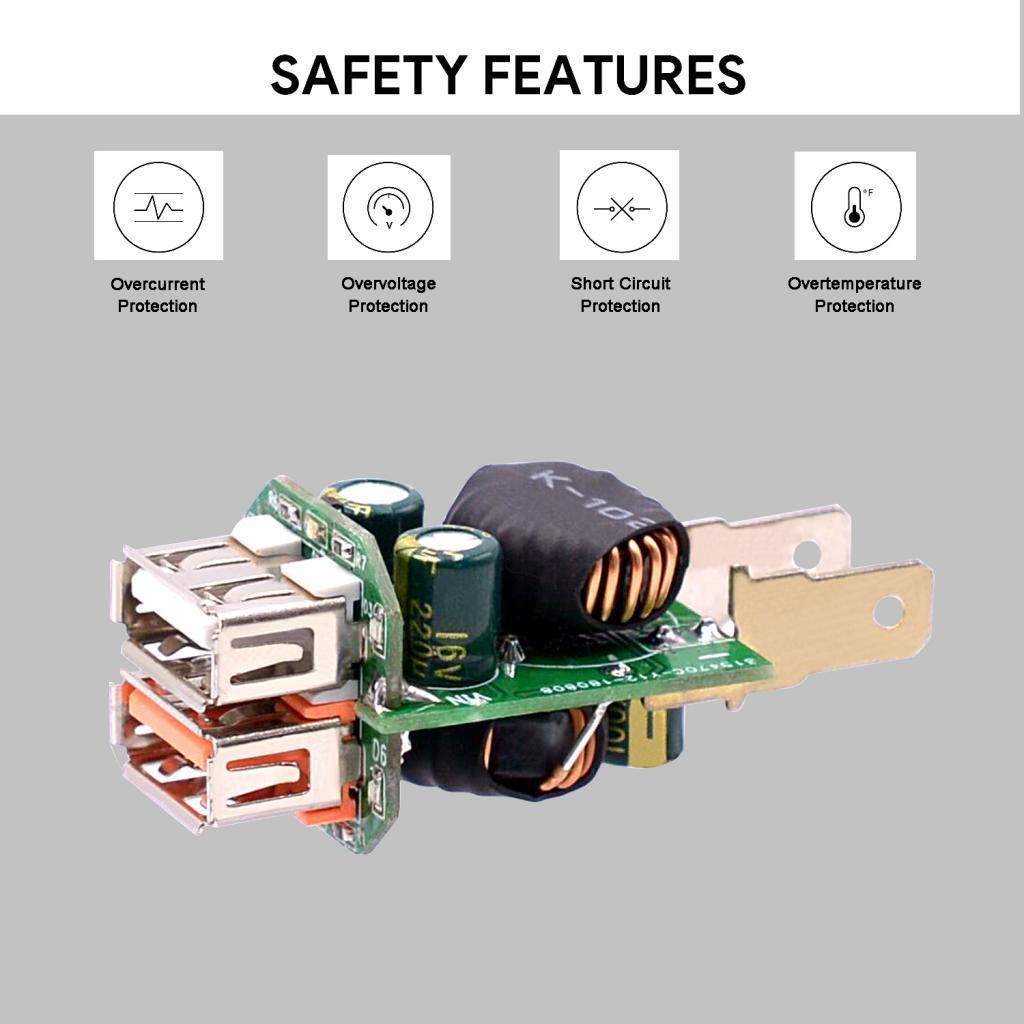 Car DC Aluminum Alloy Dual-Port USB .0 Quick Charge with LED