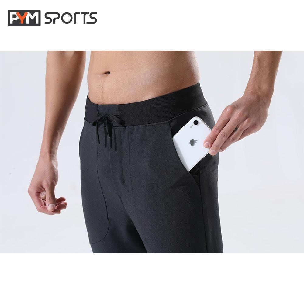 Quần dài thể thao nam LuLu PYMSPORTS-PYMMQT004 tập gym, tập thể thao, co giãn thoải mái màu đen