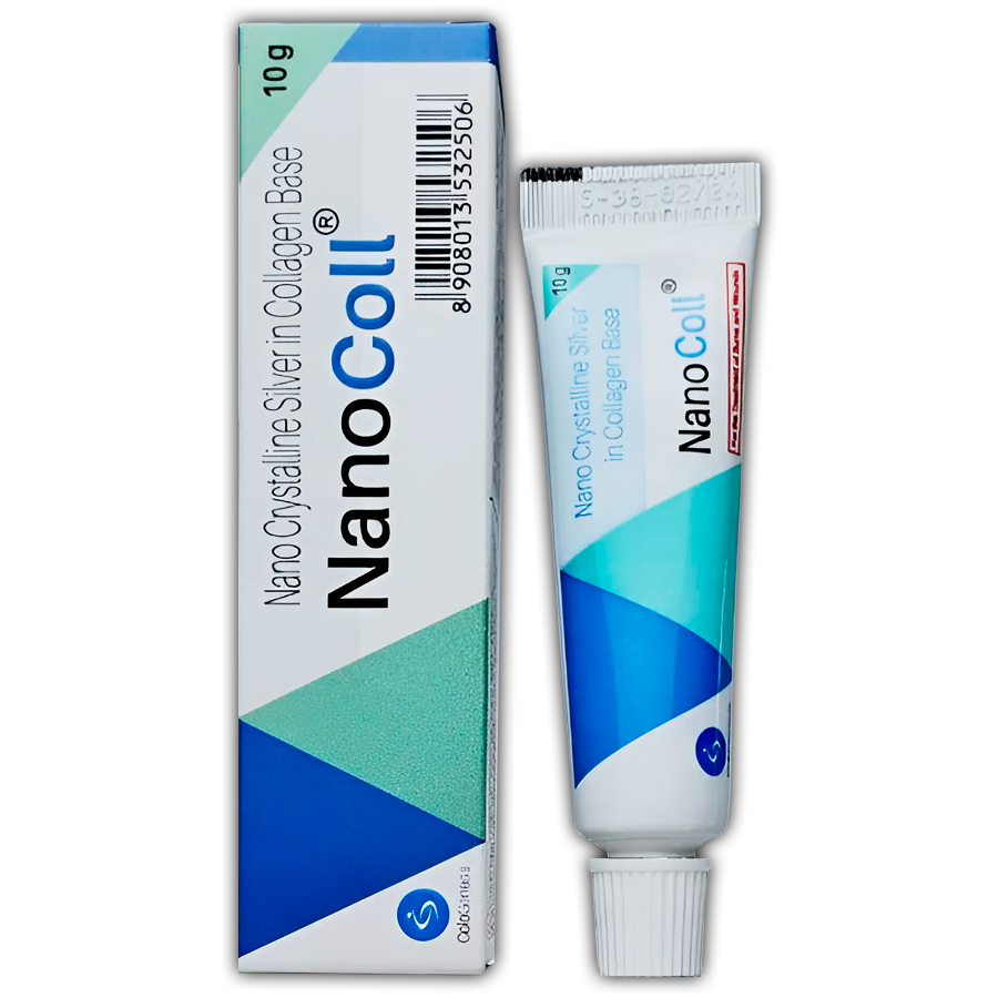Gel NANOCOLL Bôi Vết Bỏng, Vết Thương Trên Da Giúp Làm Lành Nhanh, Kháng Khuẩn Và Ngăn Ngừa Hình Thành Sẹo (Tuýp 10g)