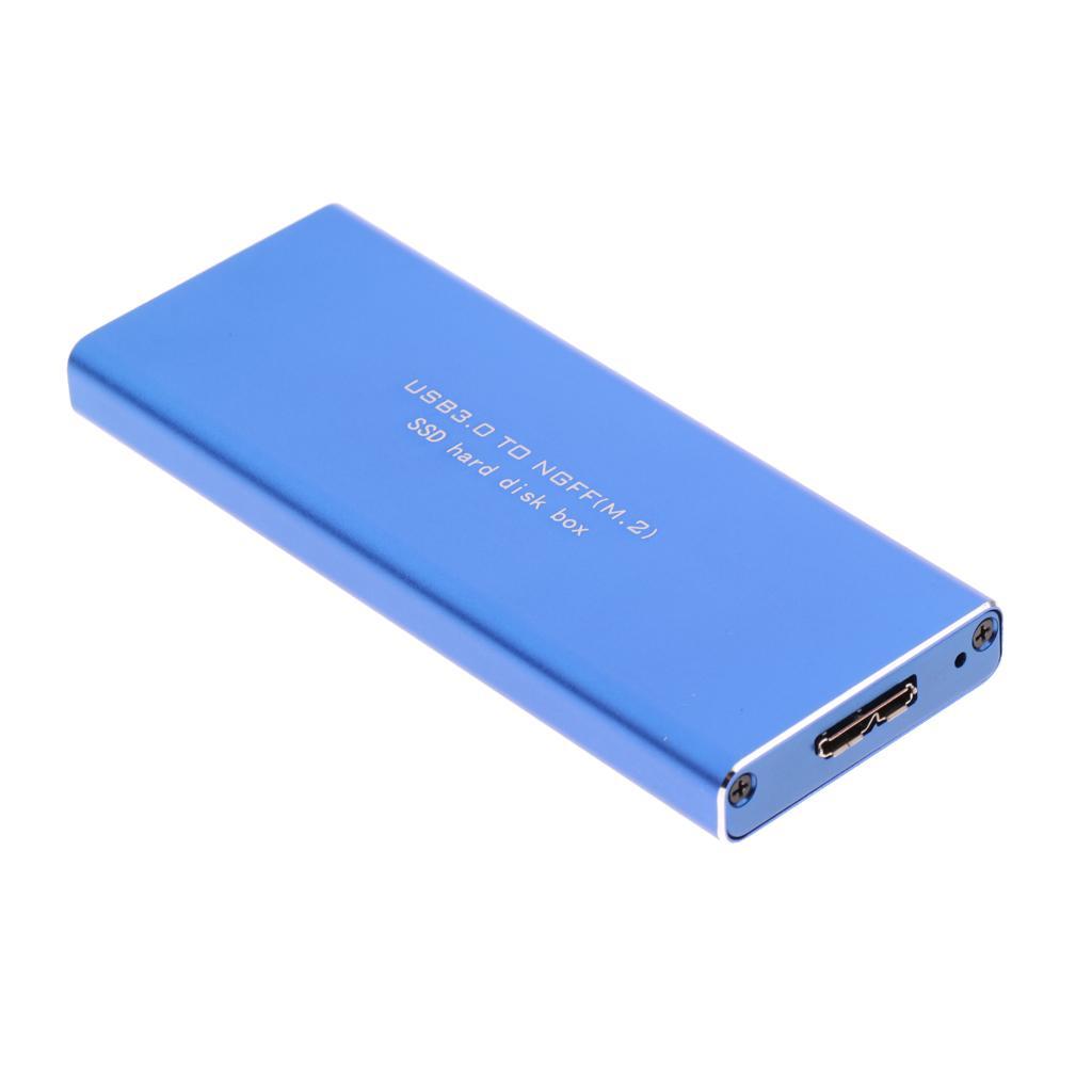 1Piece Aluminum USB 3.0 to NGFF M.2 SSD Enclosure Solid State Drive Case#1