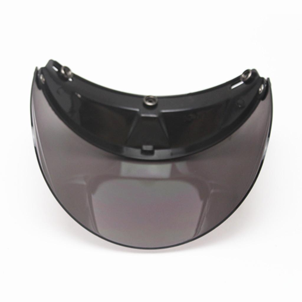 2X Open Face or Half Face Motorcycle Helmets 3-Snap Up Smoke