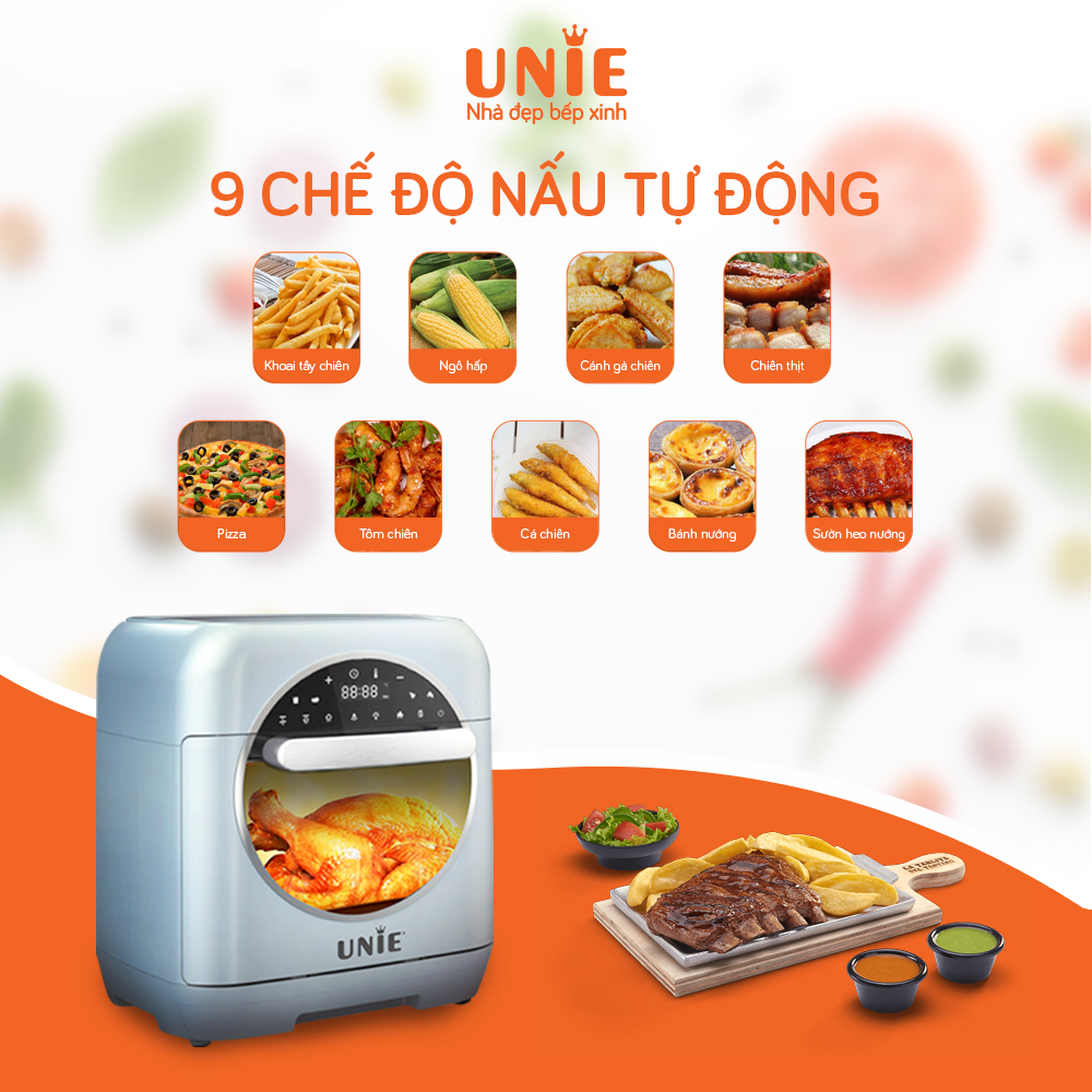 Nồi chiên hơi nước UNIE Steam Color công suất 1800W dung tích 15L - Hàng chính hãng