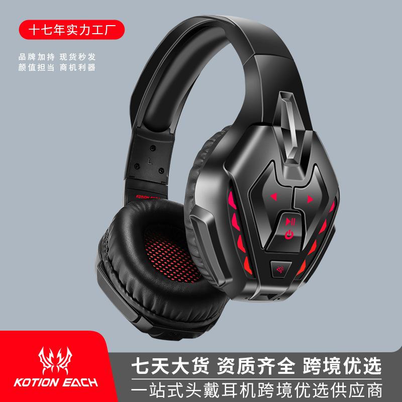 Đảm bảo chất lượng Tai nghe Amazon Tai nghe Injo bán chạy Công suất lớn Khử tiếng ồn âm thanh nổi Trò chơi Tai nghe Bluetooth phát sáng