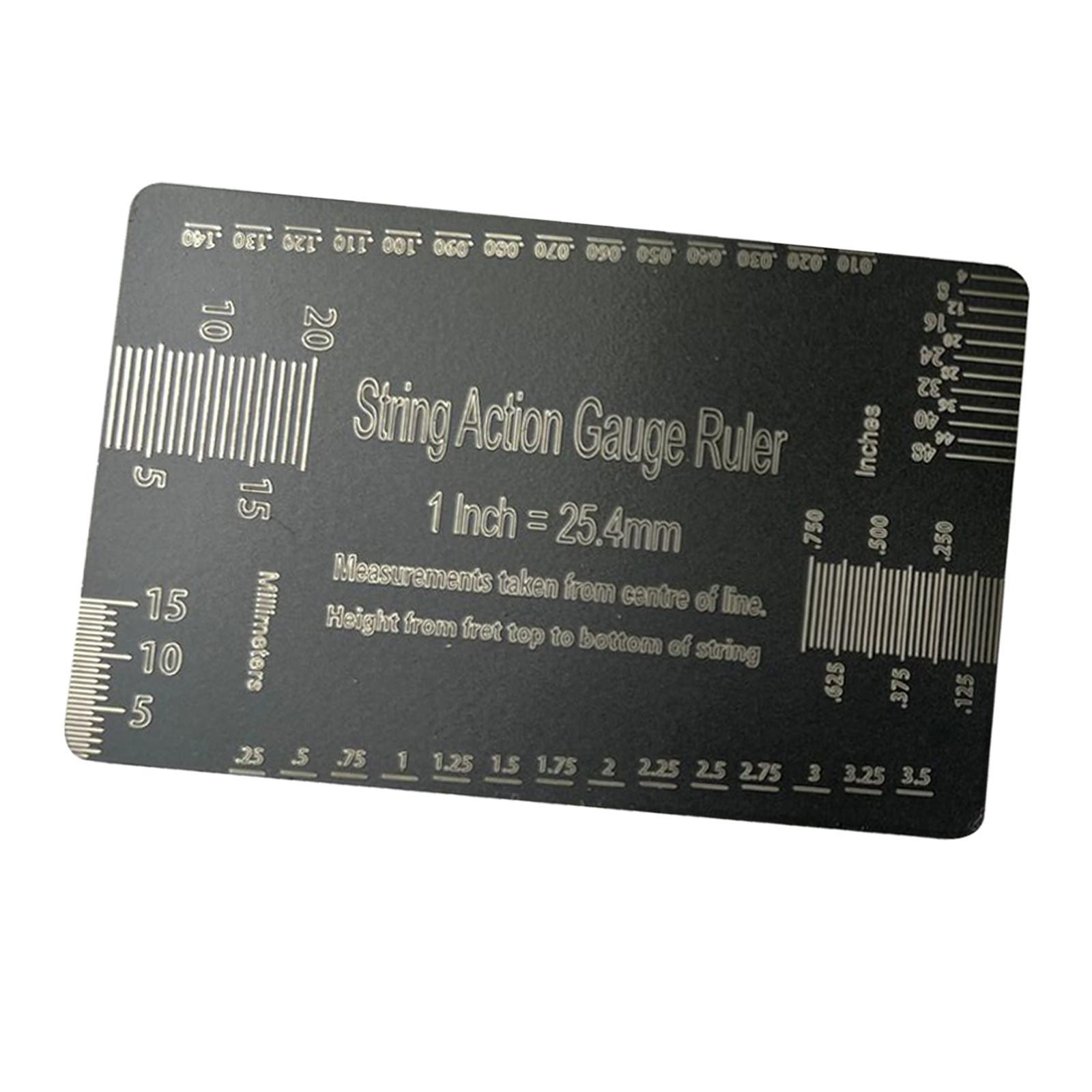 String Action Gauge Ruler String Ruler for Electric Bass and Acoustic Guitar