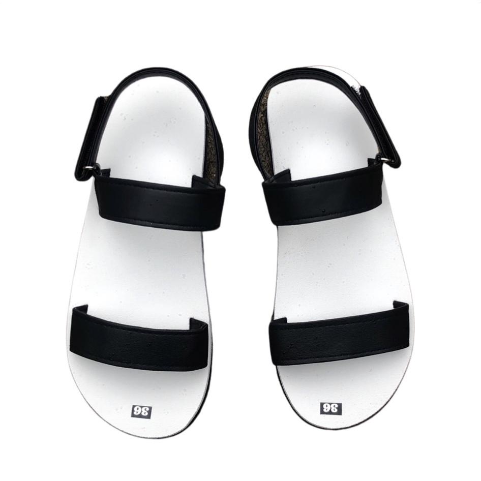 sandal đồng nai dép quai hậu nam và nữ ( đế trắng quai đen ) size từ 35 nữ đến 43 nam