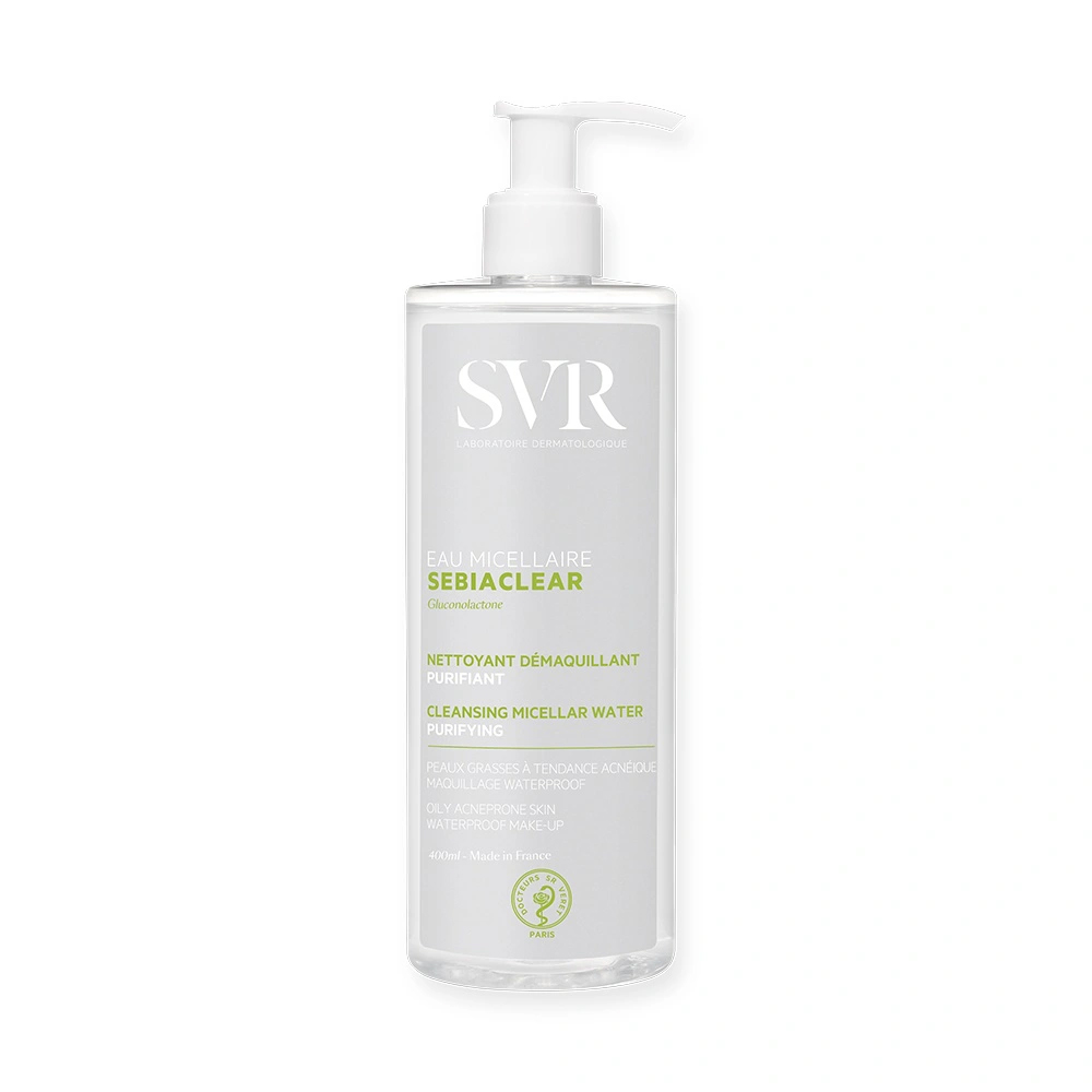 Nước tẩy trang làm sạch và dịu nhẹ cho da nhạy cảmdễ bị mụn SVR Sebiaclear Eau Micellaire 400ml