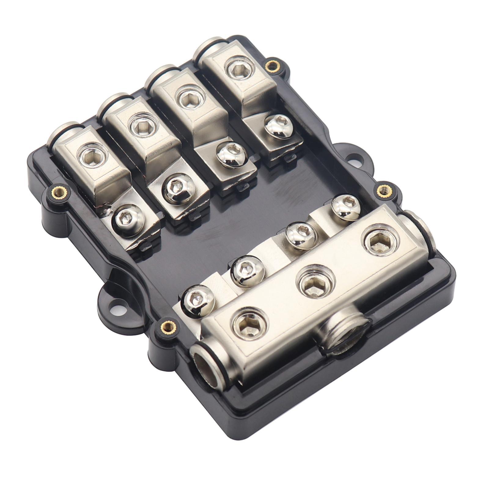Fused Power Distribution Block Set Fuse Box Anl Fuse Holder Automotive Accessories for Auto Boat Stereo Amp Replacements