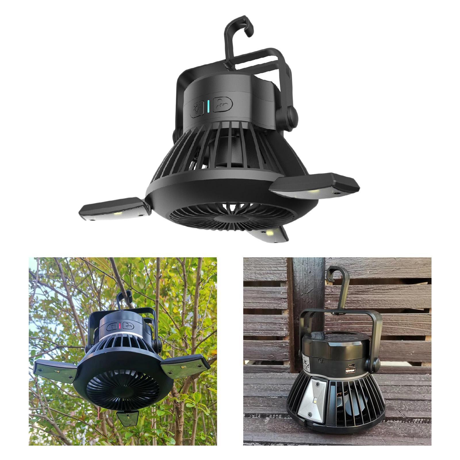 Solar Powered Tent Light Outdoor Camping Fan Lamp