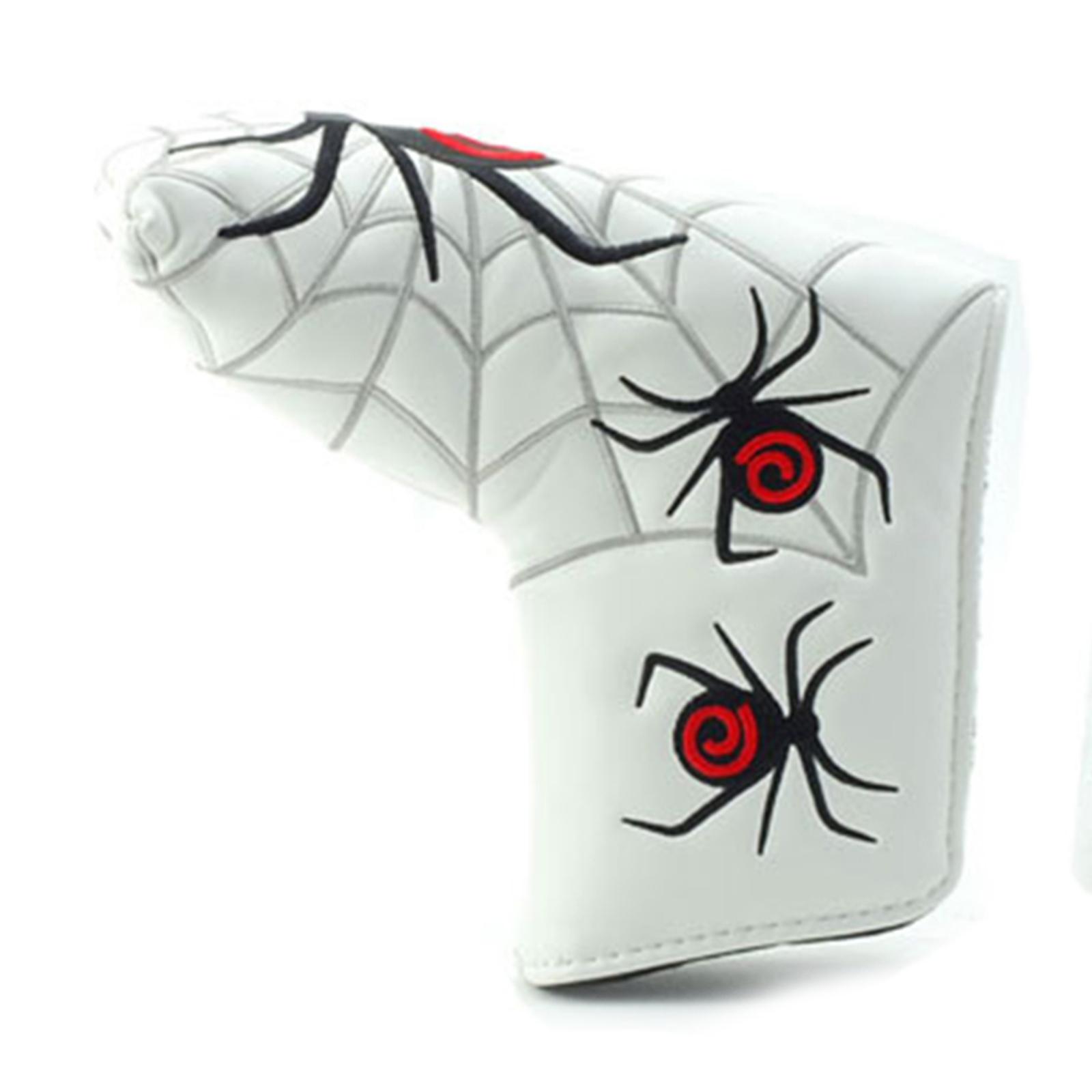 Waterproof Spider Embroidery Golf Putter Cover Club Blade Head Cover Headcover Golf Protective Sleeve Golfer Equipment Gift