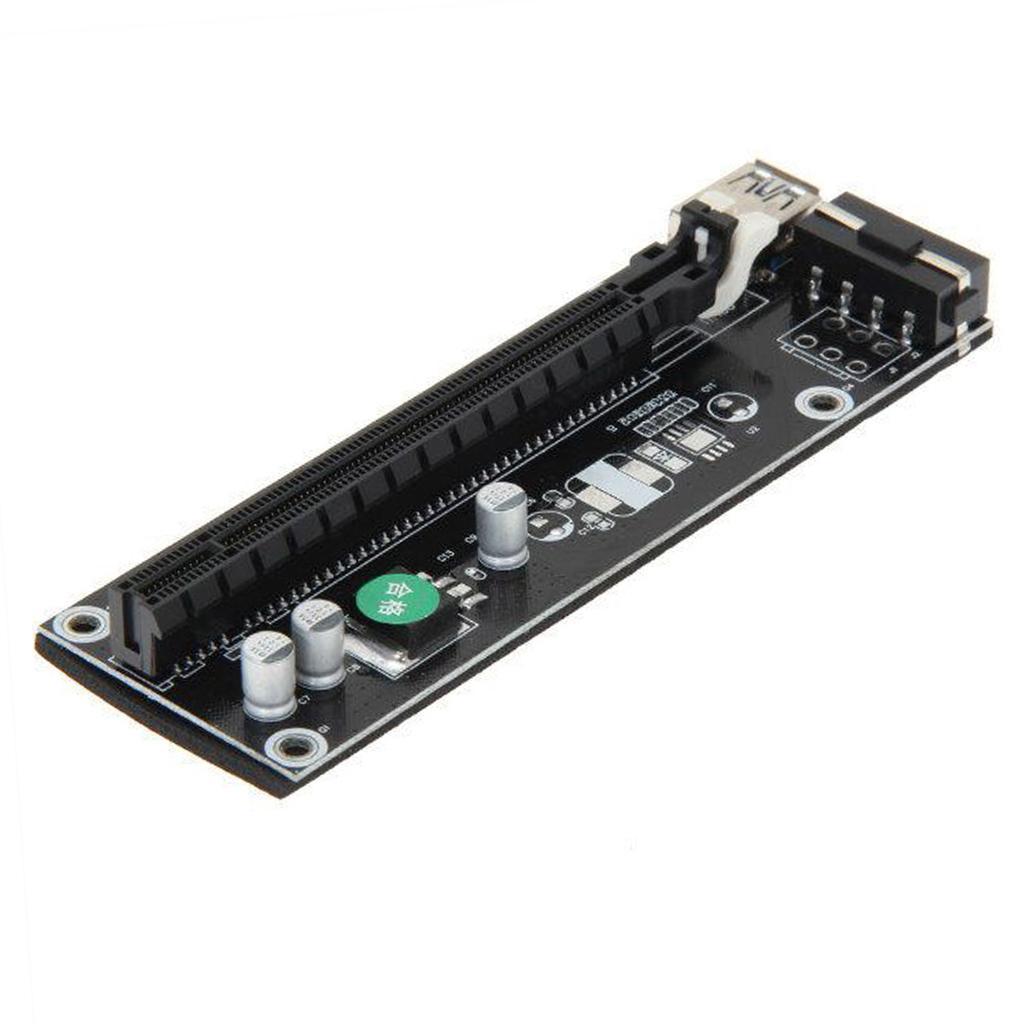 USB 3.0 PCI-E Express 1x to16x Extender Riser Board Card Adapter SATA Cable
