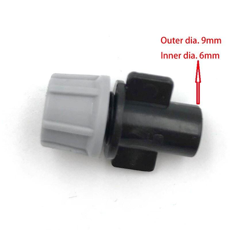 Béc phun sương 1 cửa xám, tặng kèm nối 6mm hoặc tê 6mm