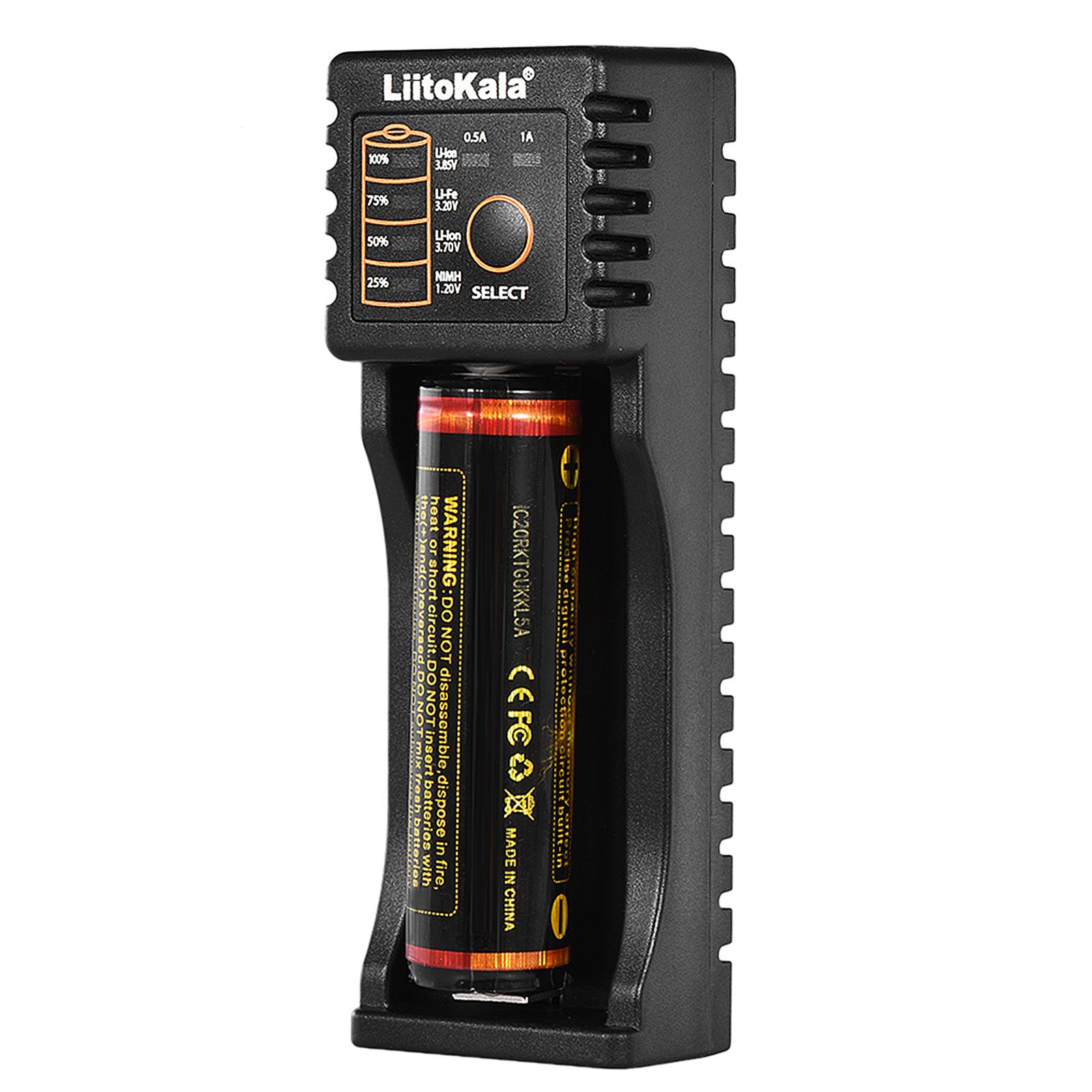 Bộ sạc pin LiitoKala Lii-100 cho 1.2V / 3.7V / 3.2V / 3.85V AA / AAA 18350/10440/14500/16340 NiMH Lithium có thể sạc lại