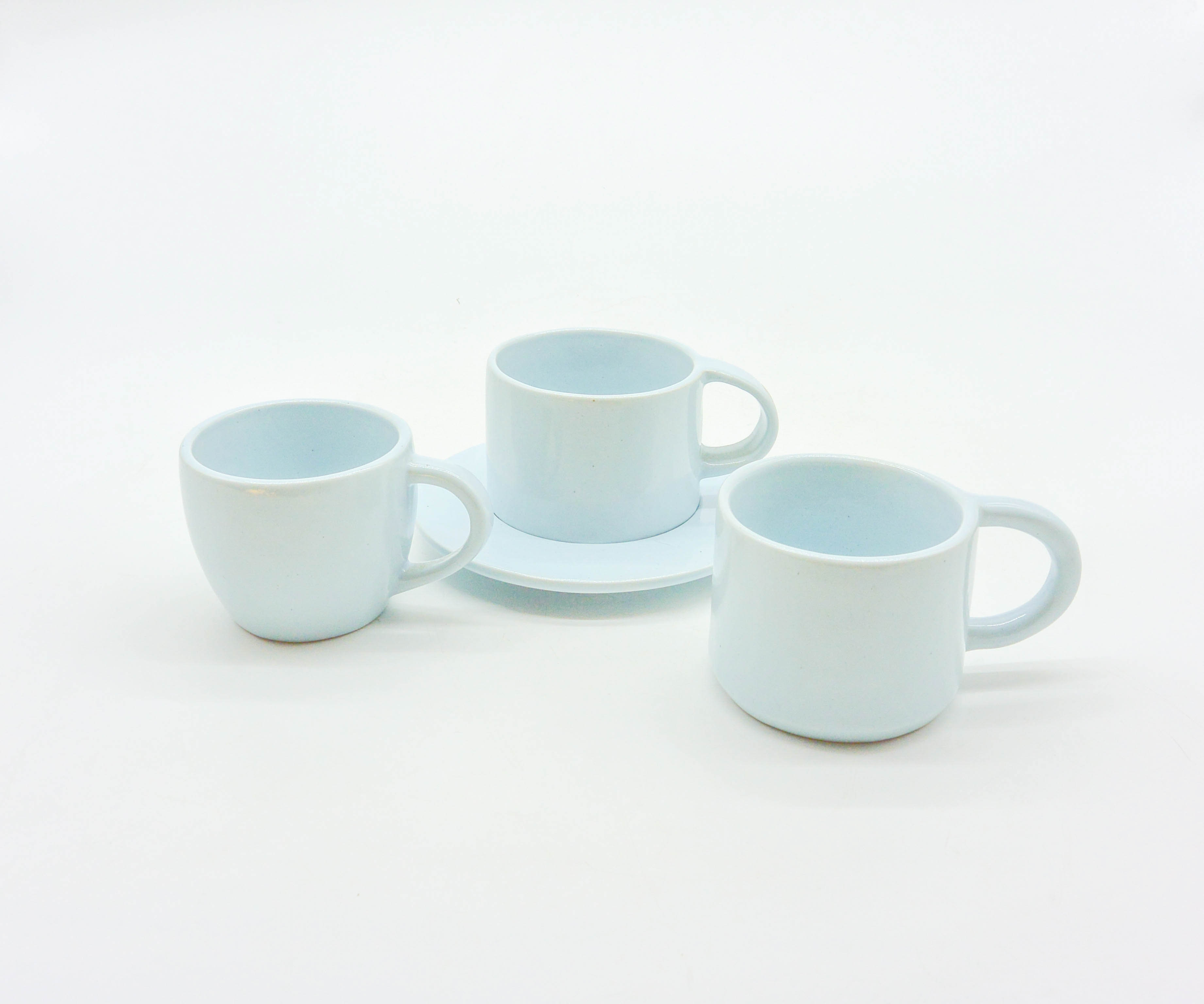 Bộ Ly Cà-Phê Morning 03 + Dĩa Lót - Màu Pastel