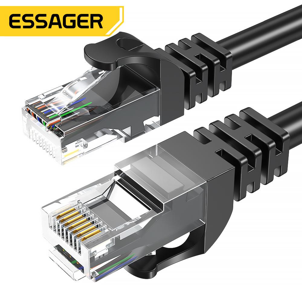 Essager Ethernet Cáp Cat6 LAN Cáp 10M UTP CAT 6 RJ 45 Mạng bộ chia Cáp RJ45 Cặp xoắn sợi dây cho bộ định tuyến máy tính xách tay