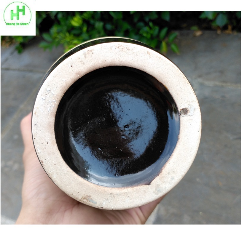 Bình cắm hoa, Bình trang trí nhà cửa, Chất liệu gốm sứ Bát Tràng, KT: 25x10cm, MH: LỤC_BÌNH_01