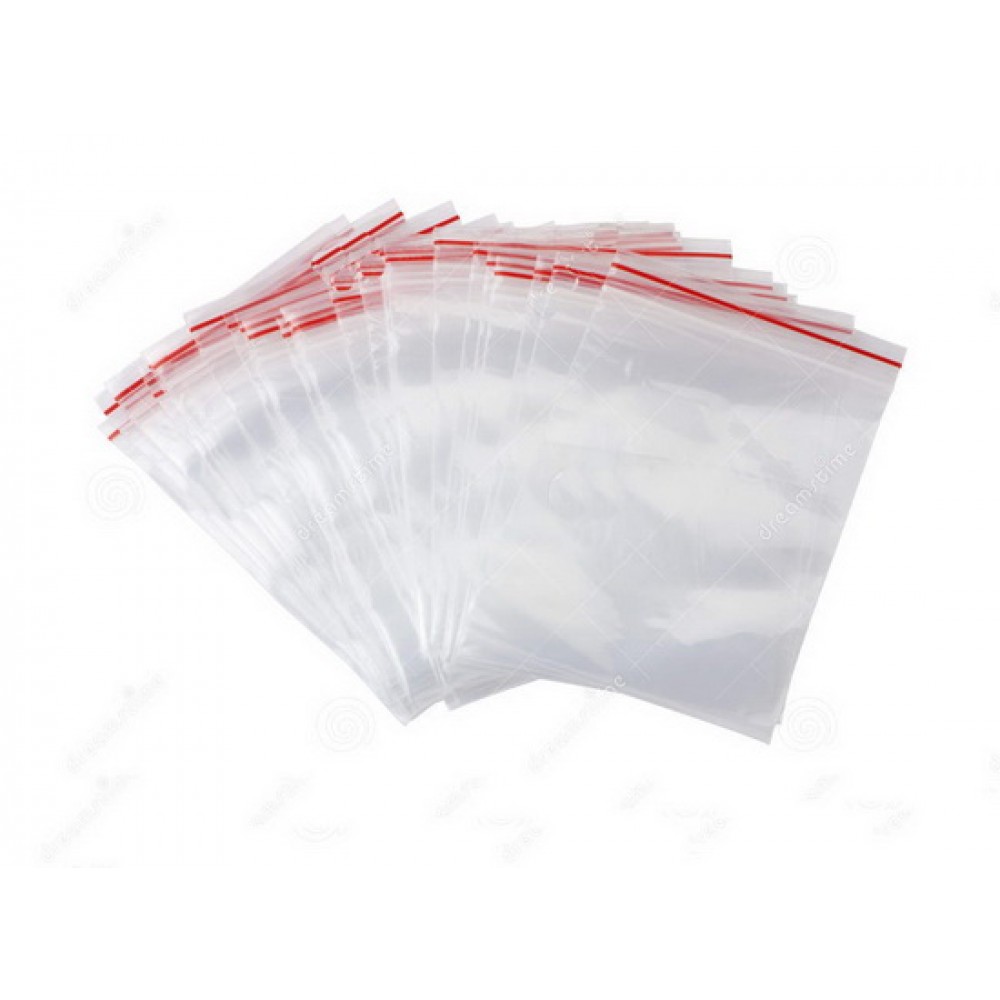 Túi zip chỉ đỏ size 9 x 13 cm