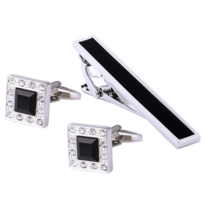 Set Cufflinks khuy măng sét và Kẹp cà vạt cao cấp