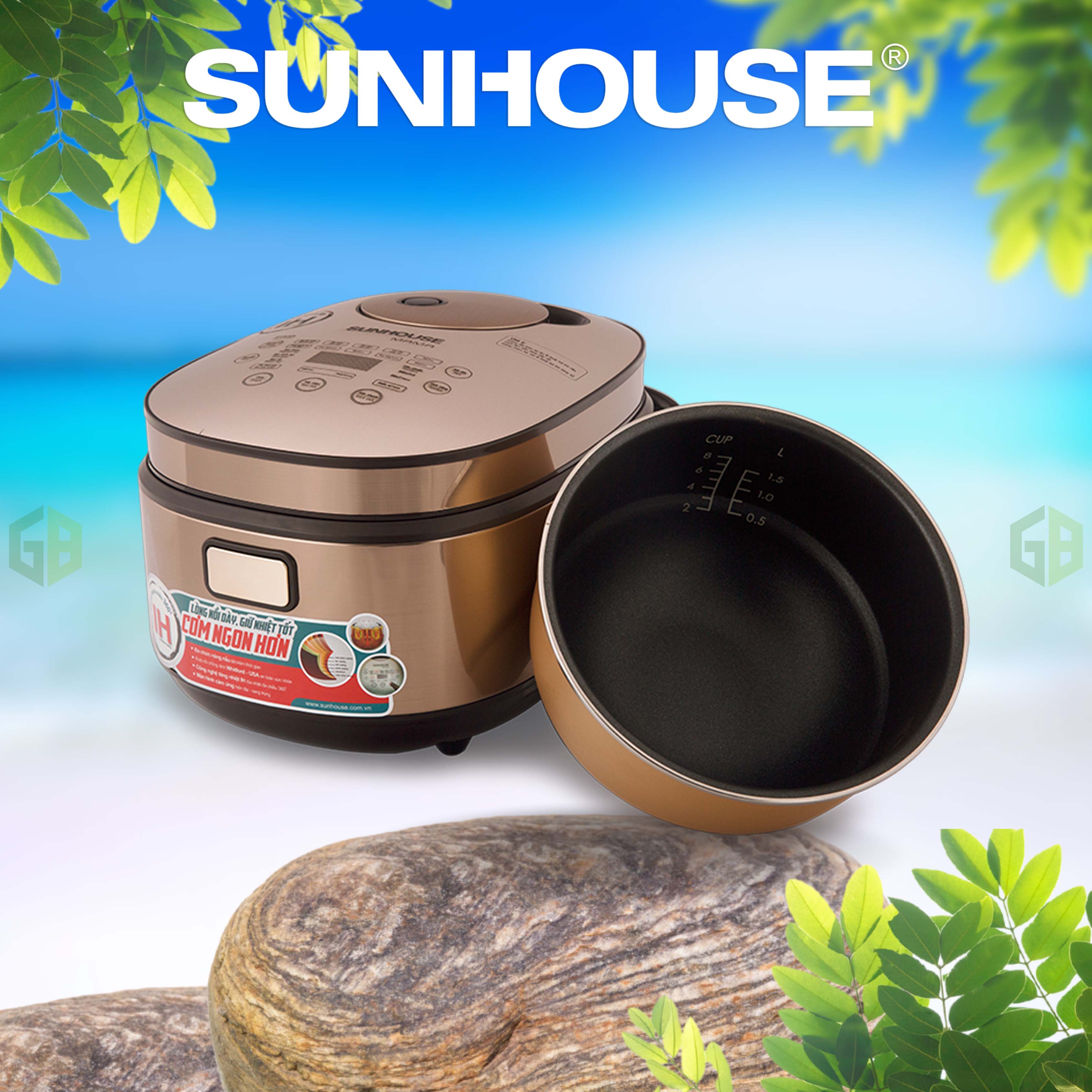 Nồi Cơm Điện Cao Tần Sunhouse Mama SHD8955 (1.5 Lít) - Hàng Chính Hãng