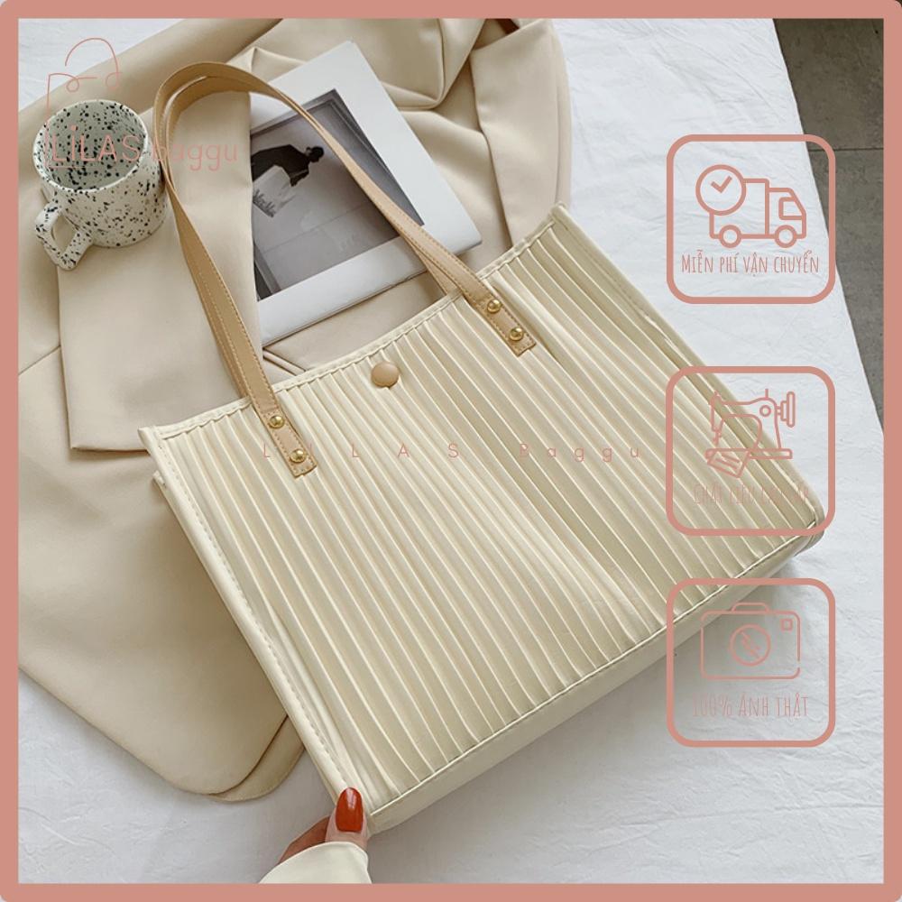 Túi Xách Nữ Tote Da PU LILAS Baggu Đeo Chéo Công Sở Bản To