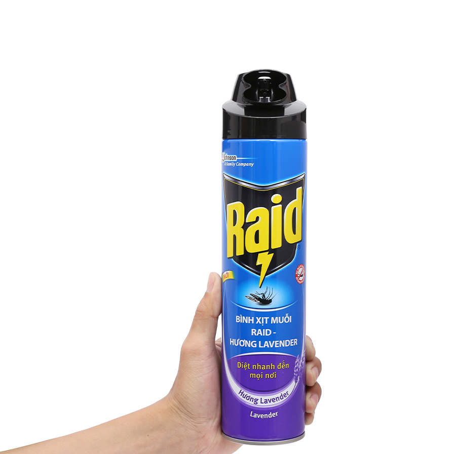 Bình Xịt Muỗi RAID Hương Lavender 600ML