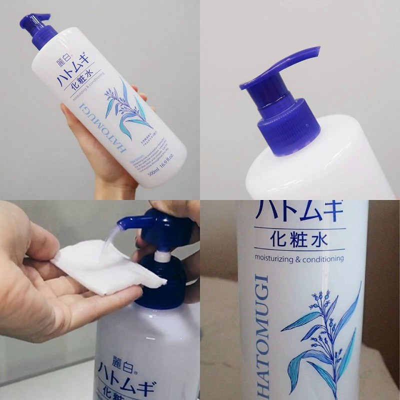 Nước Hoa Hồng Reihaku Hatomugi Lotion Cấp Ẩm Mịn Da Chiết Xuất Hạt Ý Dĩ (Chai 500ml)