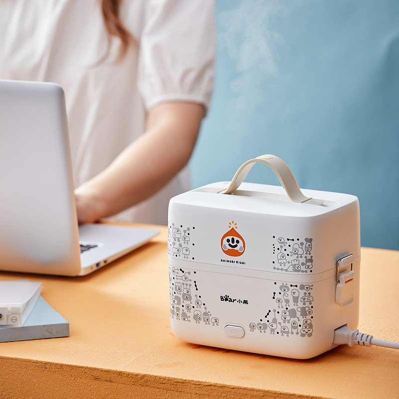 Hộp Cơm Điện Văn Phòng BEAR DFH-B12N3 2 Tầng Dung Tích 1.2 Lít Công Suất 270 W - Hàng Chính Hãng