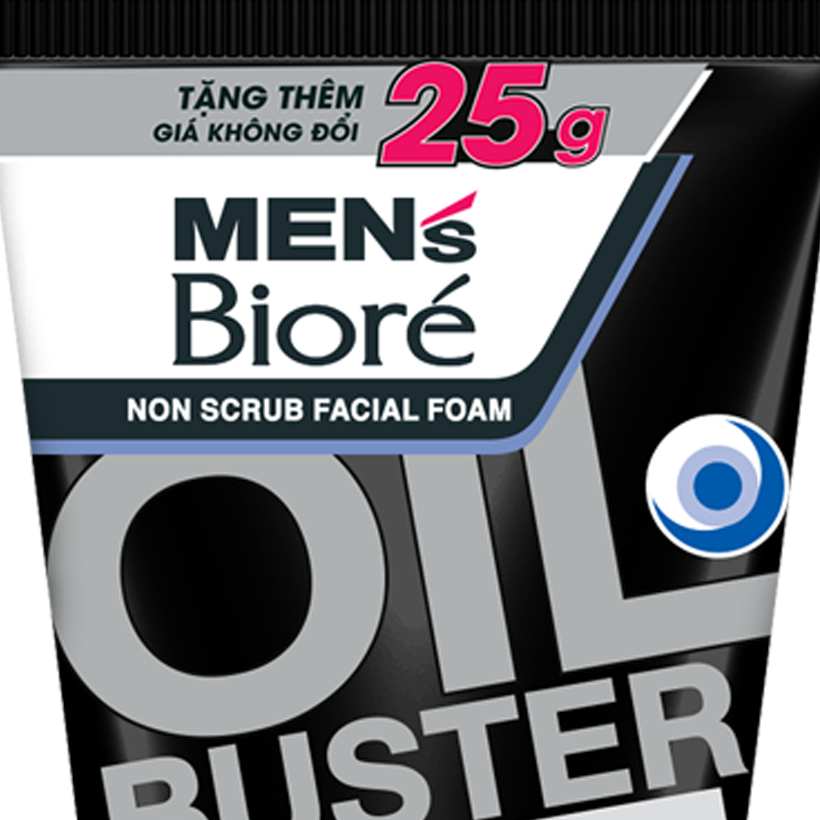 Sữa Rửa Mặt Men Biore OIL BUSTER Sạch Nhờn Sáng Da 100g