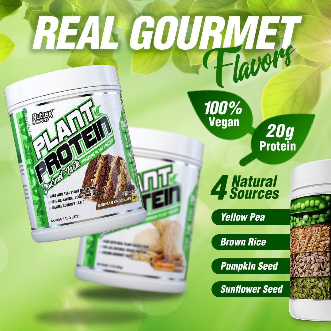 Plant Protein - Nutrex (18 Lần Dùng), Đạm Thực Vật, Thuần Chay (100% Vegan Protein) | Nhập khẩu USA -  COOKIES &amp; CREAM