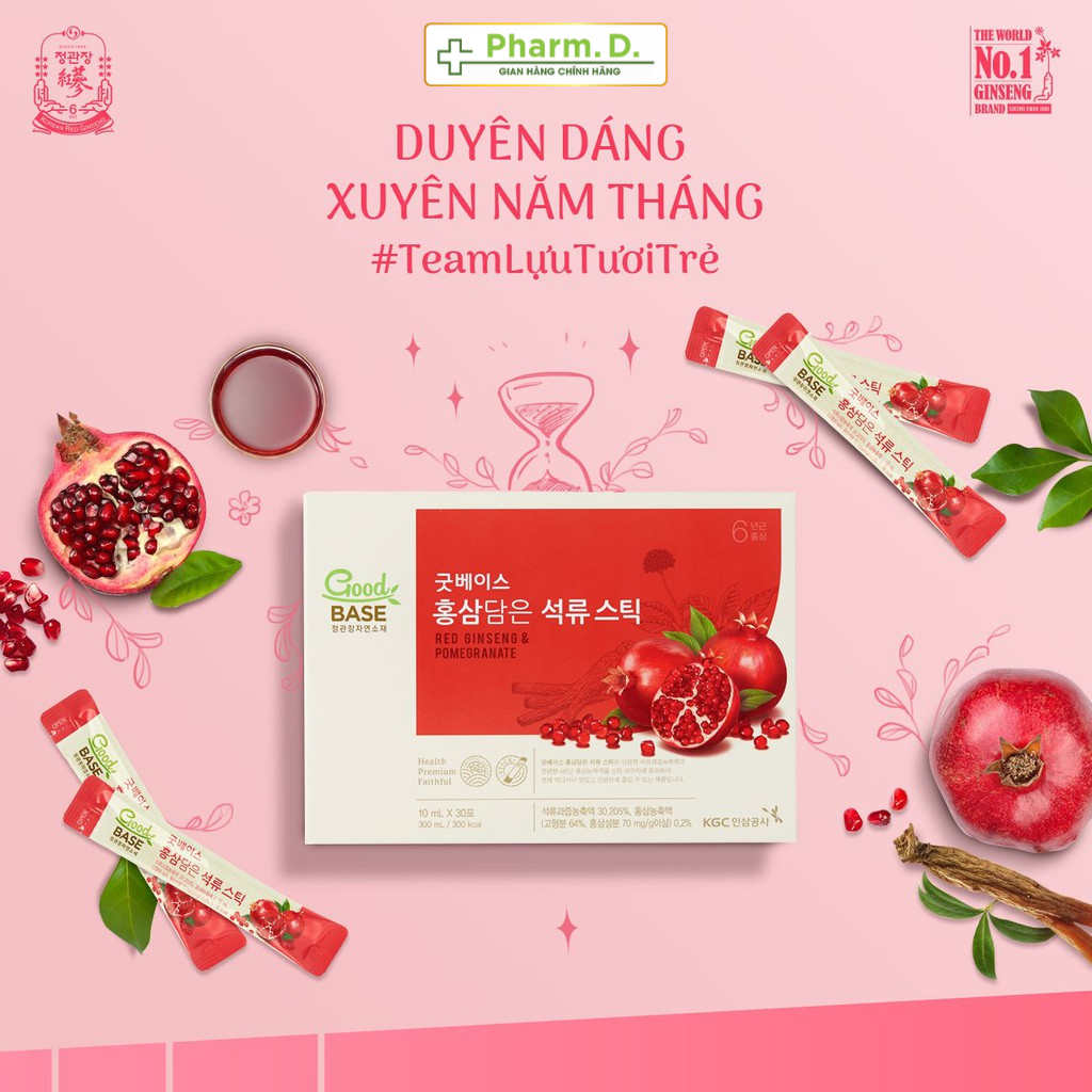 Nước Hồng Sâm Hàn Quốc Goodbase Vị Lựu Đỏ Hỗ Trợ Sức Khỏe KGC Cheong Kwan Jang