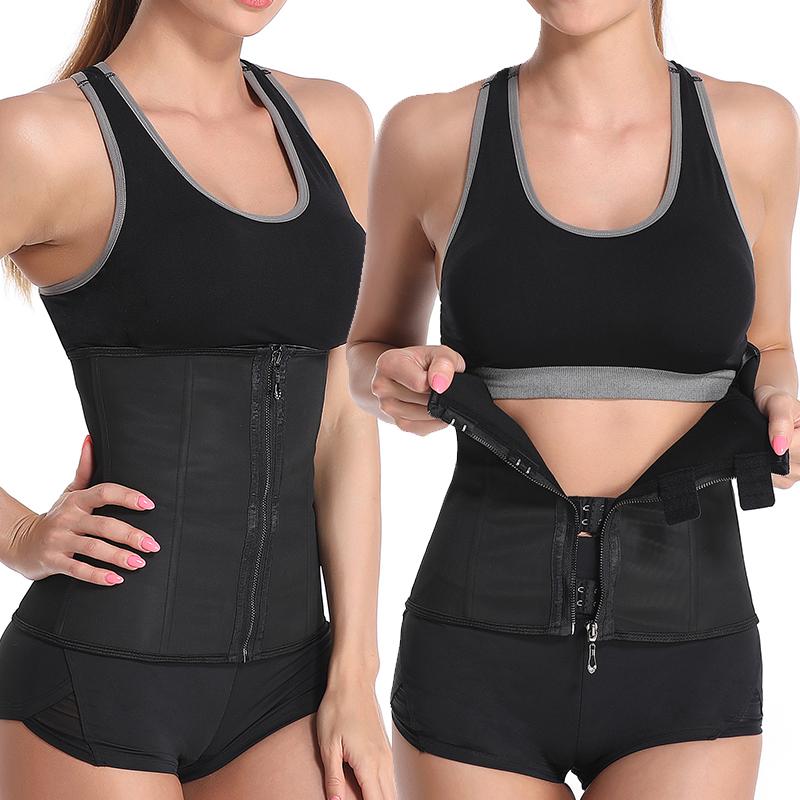Giảm Béo Cao Su Tập Toàn Thân Eo Huấn Luyện Dây Kéo Underbust Thon Gọn Bụng Cincher Áo Gen Nịt Bụng Định Hình Nữ Faja Đốt Cháy Mỡ Thừa