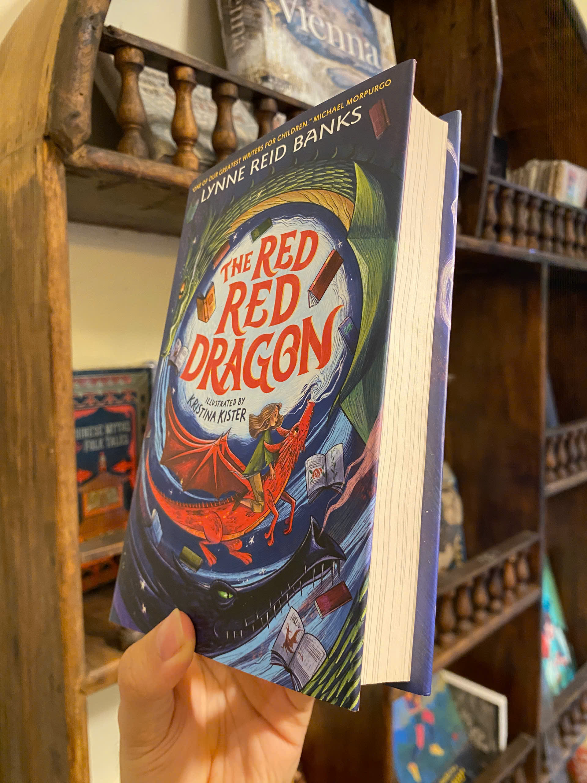 Sách - The Red Red Dragon by Lynne Reid Banks | Children's Fantasy English Book | Sách ngoại văn