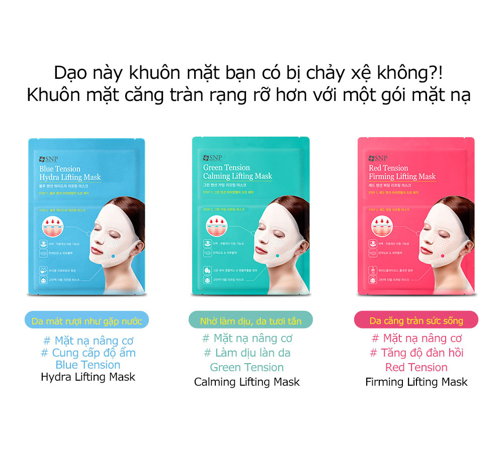 Mặt Nạ Nâng Cơ Dưỡng Da Săn Chắc Chuyên Sâu SNP RED TENSION FIRMING LIFTING MASK