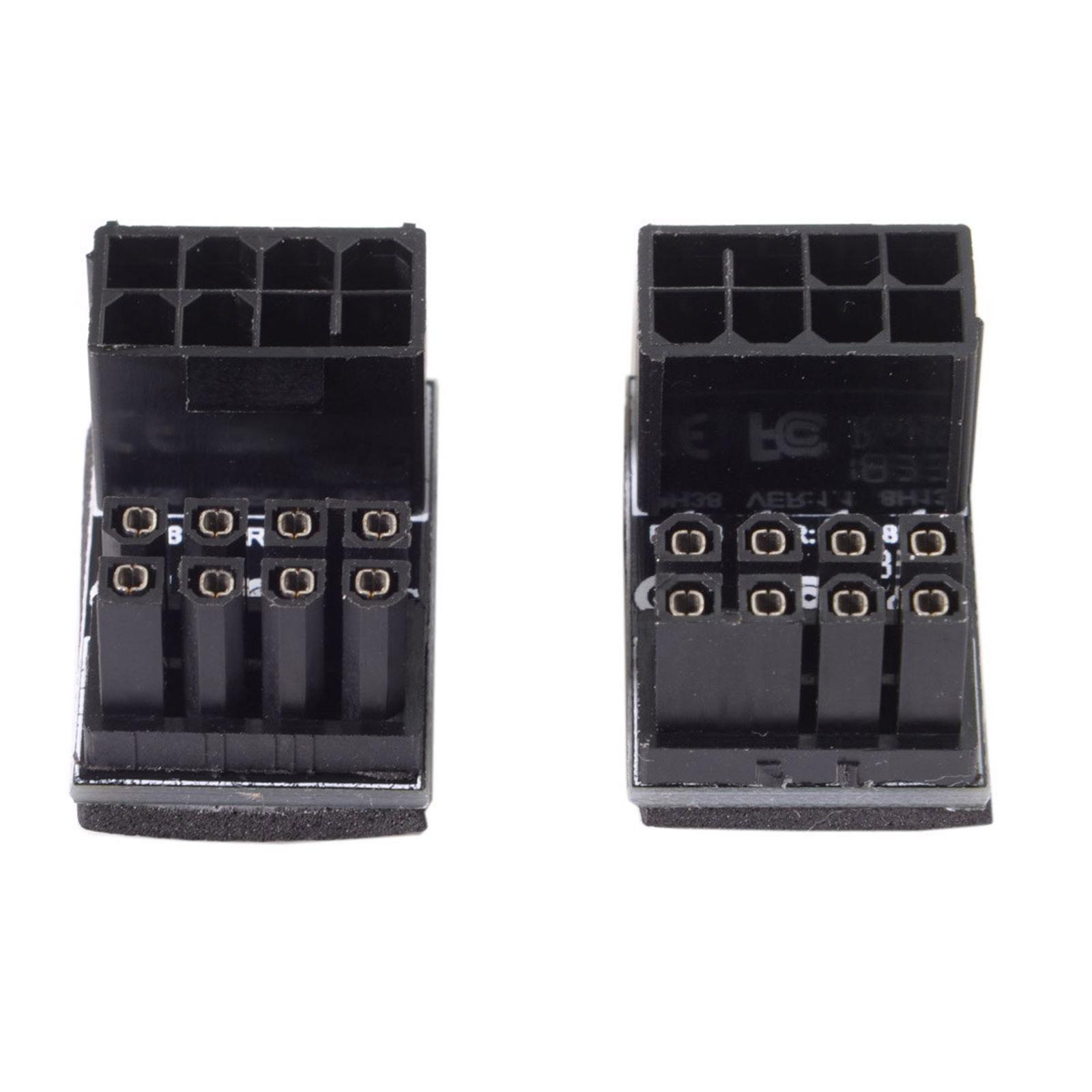 2Pcs GPU 180 Degree Angled Power Adapter for Desktops Graphics Card, Easy to Install