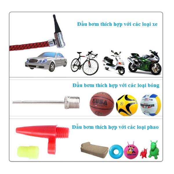 Bơm đạp chân đa năng 2 Pitton cho ô tô xe máy