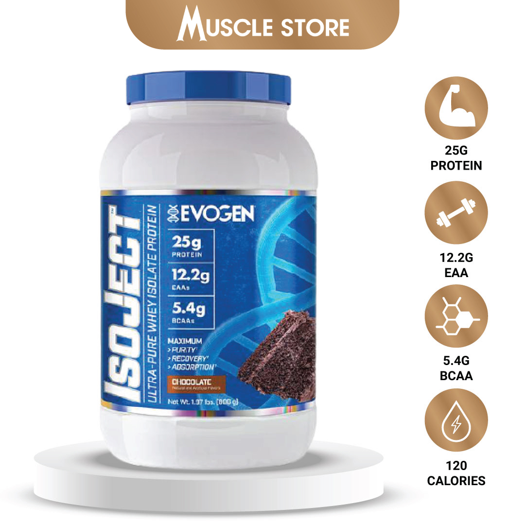 [Chính hãng] Evogen ISOJECT (28 Liều), Whey Protein Isolate, Hỗ Trợ Tăng Cơ Đốt Mỡ, 25g Protein, 12.2G EAA, 5.4G BCAA