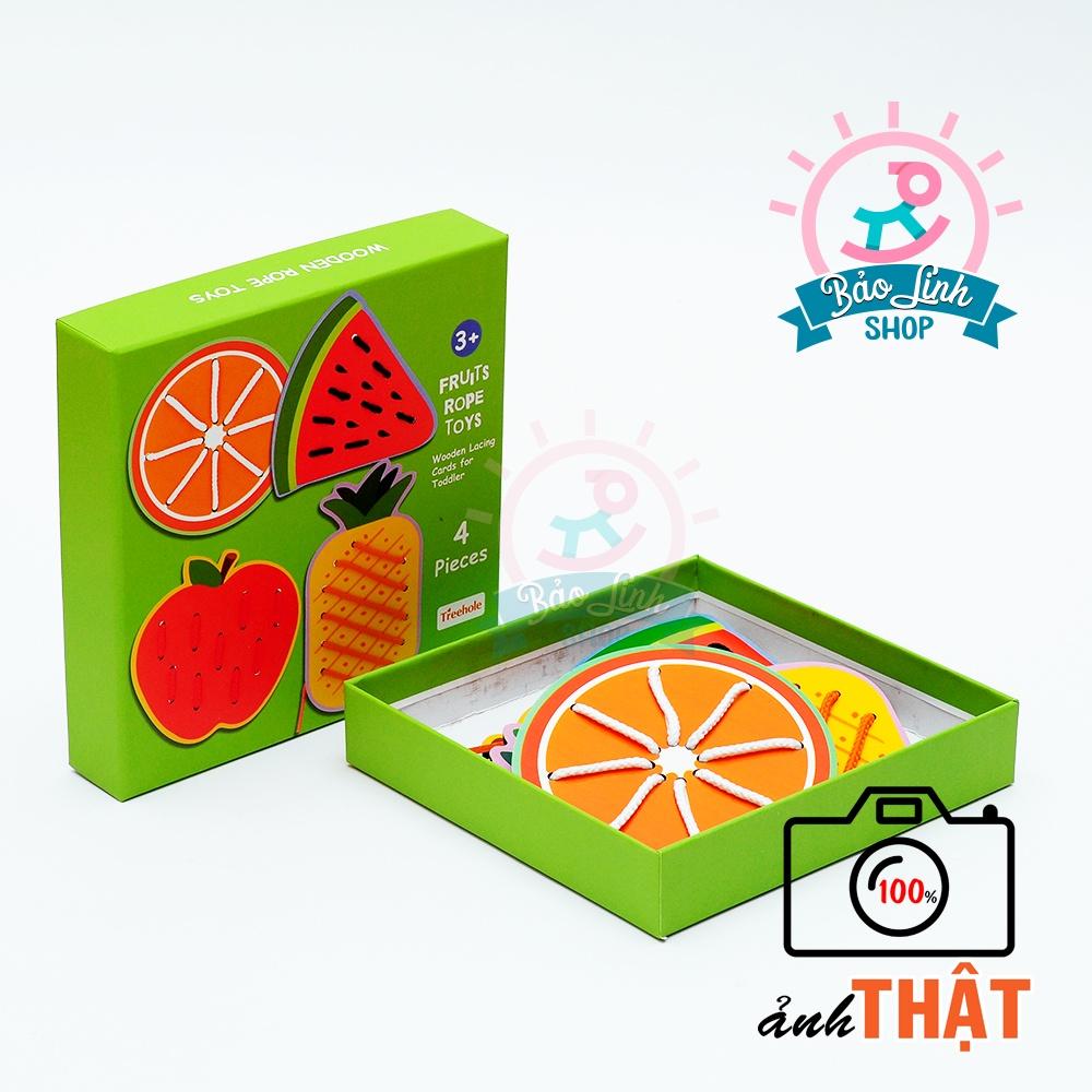 Đồ chơi gỗ cho bé 2-4 tuổi tập xỏ dây thực hành cuộc sống, phát triển trí tuệ| Giáo cụ Montessori tại nhà