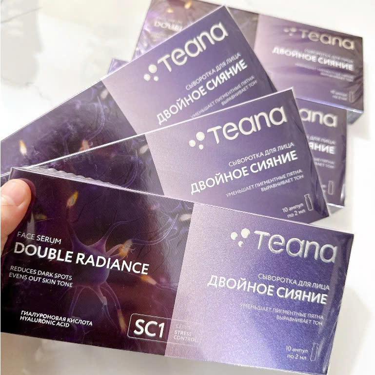 (hộp 10 lọ) Serum Teana Double Radiance dưỡng trắng da, mờ nám đồi mồi, thâm mắt