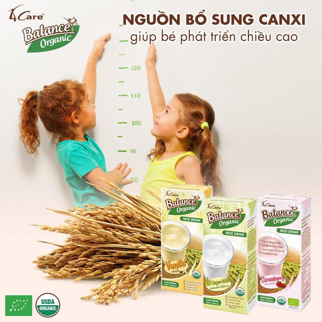 Sữa gạo hữu cơ hương vani Thái Lan 4Care Balance Organic
