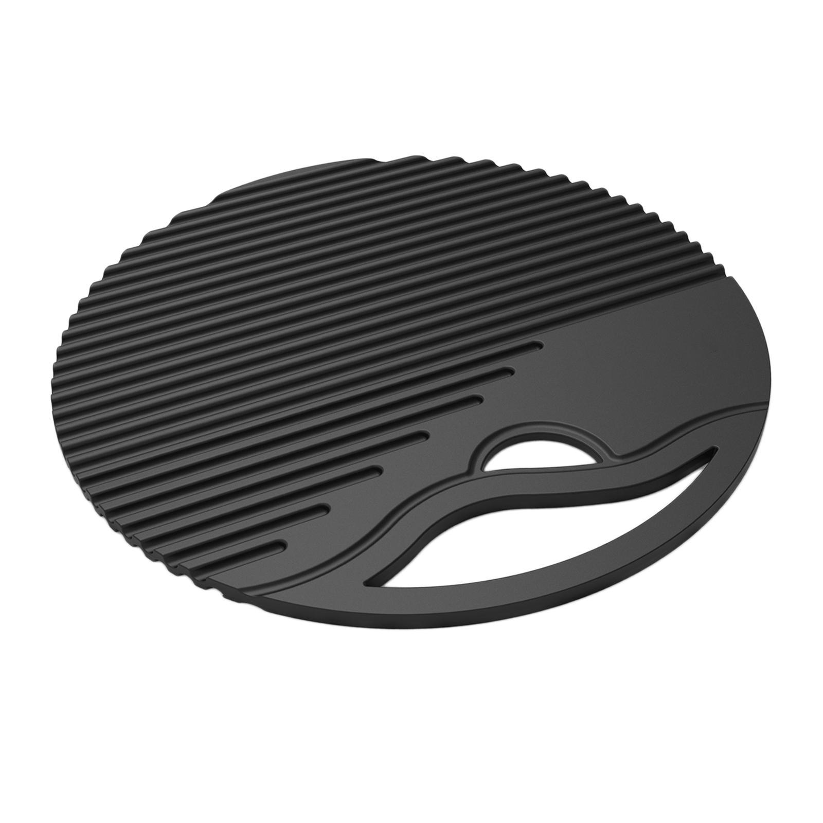 Silicone Table Mat Heat Resistant Non Slip Placemat Black