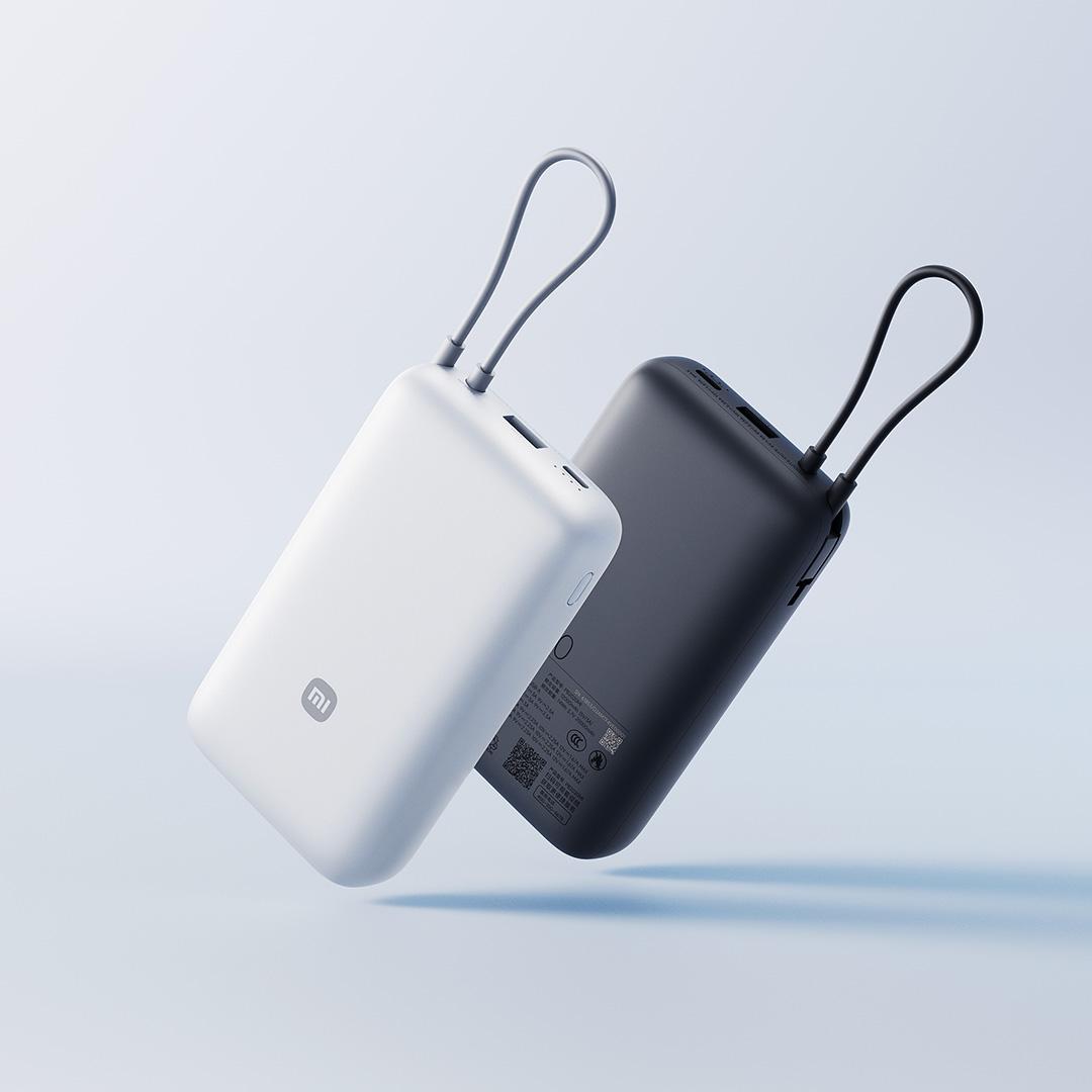 Sạc Dự Phòng Xiaomi Power Bank 20000mAh (Integrated Cable) TH | Sạc Nhanh | Phù Hợp Đi Máy Bay | Hàng Chính Hãng